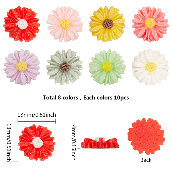 PandaHall SUNNYCLUE 1 Box 80Pcs Flower Cabochons Resin Flower Daisy Slime Charms Mixed Color Flatback Cabochons Hair Costume Accessories..., Multicolor
PandaHall SUNNYCLUE 1 Box 80Pcs Flower Cabochons Resin Flower Daisy Slime Charms Mixed Color Flatback Cabochons Hair Costume Accessories..., Multicolor