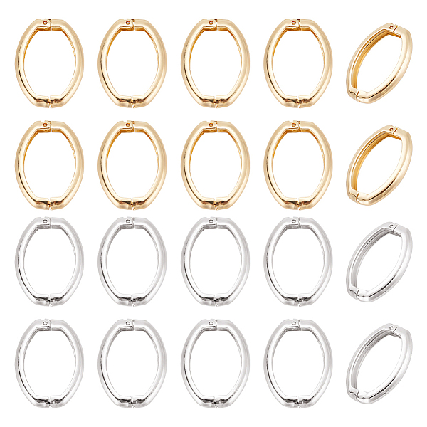 PandaHall BENECREAT 20Pcs 2 Colors Brass Shortener Clasps, Twister Clasps, Oval, Platinum & Golden, 27x20x4mm, Inner Diameter: 20x15mm...
PandaHall BENECREAT 20Pcs 2 Colors Brass Shortener Clasps, Twister Clasps, Oval, Platinum & Golden, 27x20x4mm, Inner Diameter: 20x15mm...