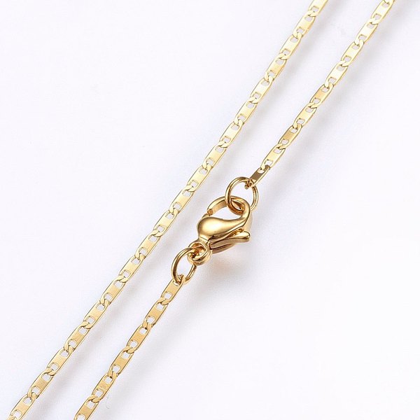 PandaHall 304 Stainless Steel Mariner Link Chain Necklaces, with Lobster Claw Clasps, Golden, 17.7 inch(45cm), 2.8x0.6mm, link: 6x2.8x0.6...
PandaHall 304 Stainless Steel Mariner Link Chain Necklaces, with Lobster Claw Clasps, Golden, 17.7 inch(45cm), 2.8x0.6mm, link: 6x2.8x0.6...