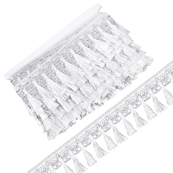 PandaHall 12M Filigree Polyester Lace Fringe Trim, Tassel Lace Ribbon, for Clothing Accessories, Gainsboro, 2-1/8 inch(55mm), about 13.12..., Gray
PandaHall 12M Filigree Polyester Lace Fringe Trim, Tassel Lace Ribbon, for Clothing Accessories, Gainsboro, 2-1/8 inch(55mm), about 13.12..., Gray