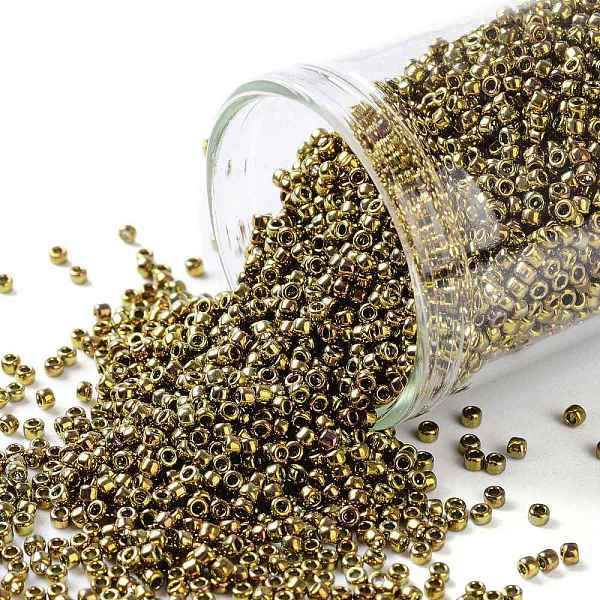 PandaHall TOHO Round Seed Beads, Japanese Seed Beads, (513) Galvanized Carnival, 15/0, 1.5mm, Hole: 0.7mm, about 3000pcs/bottle, 10g/bottle..., Gold
PandaHall TOHO Round Seed Beads, Japanese Seed Beads, (513) Galvanized Carnival, 15/0, 1.5mm, Hole: 0.7mm, about 3000pcs/bottle, 10g/bottle..., Gold