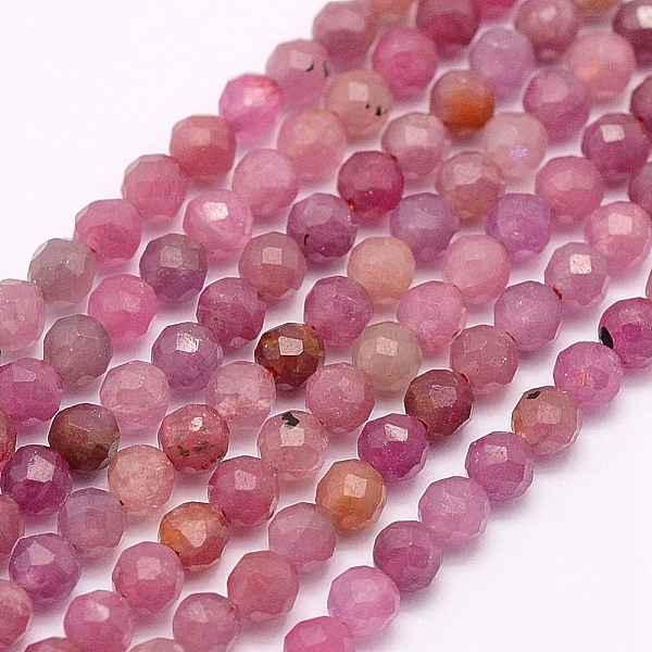 PandaHall Natural Ruby/Red Corundum Beads Strands, Faceted, Round, 3mm, Hole: 0.5mm, about 132pcs/strand, 15.7 inch(40cm) Ruby Round Pink
PandaHall Natural Ruby/Red Corundum Beads Strands, Faceted, Round, 3mm, Hole: 0.5mm, about 132pcs/strand, 15.7 inch(40cm) Ruby Round Pink