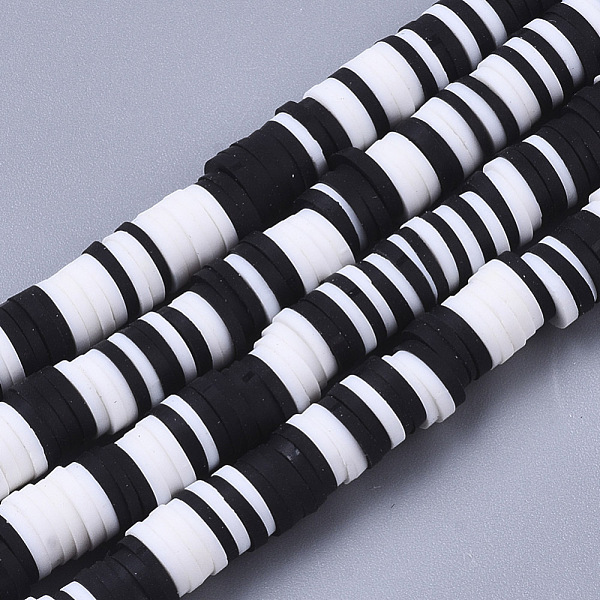 PandaHall Handmade Polymer Clay Beads Strands, for DIY Jewelry Crafts Supplies, Heishi Beads, Disc/Flat Round, Black, 6x0.5~1mm, Hole: 1.8mm...
PandaHall Handmade Polymer Clay Beads Strands, for DIY Jewelry Crafts Supplies, Heishi Beads, Disc/Flat Round, Black, 6x0.5~1mm, Hole: 1.8mm...