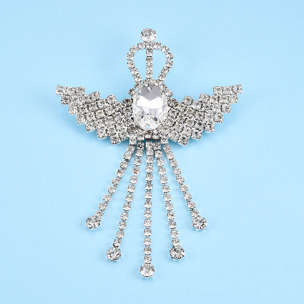 PandaHall Crystal Rhinestone Phoenix Lapel Pin, Creative Brass Badge for Backpack Clothes, Silver, 100x69.5x12mm, Pin: 0.6mm Brass Clear
PandaHall Crystal Rhinestone Phoenix Lapel Pin, Creative Brass Badge for Backpack Clothes, Silver, 100x69.5x12mm, Pin: 0.6mm Brass Clear