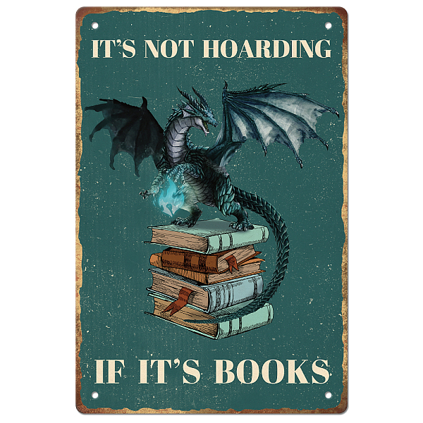 PandaHall SUPERDANT It's Not Hoarding If It's Books Tin Sign Dinosaur Standing on Books Vintage Metal Tin Signs Funny Wall Art Painting...
PandaHall SUPERDANT It's Not Hoarding If It's Books Tin Sign Dinosaur Standing on Books Vintage Metal Tin Signs Funny Wall Art Painting...