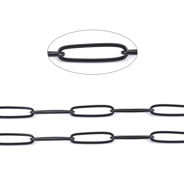 PandaHall 304 Stainless Steel Paperclip Chains, Soldered, with Spool, Electrophoresis Black, 10x2.5x0.5mm, about 32.8 Feet(10m)/roll 304...
PandaHall 304 Stainless Steel Paperclip Chains, Soldered, with Spool, Electrophoresis Black, 10x2.5x0.5mm, about 32.8 Feet(10m)/roll 304...