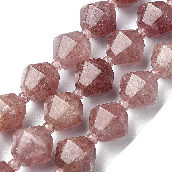 PandaHall Natural Strawberry Quartz Beads Strands, Faceted Bicone, with Seed Beads, 16x14mm, Hole: 1.2mm, about 21pcs/strand, 15.35 inch...
PandaHall Natural Strawberry Quartz Beads Strands, Faceted Bicone, with Seed Beads, 16x14mm, Hole: 1.2mm, about 21pcs/strand, 15.35 inch...