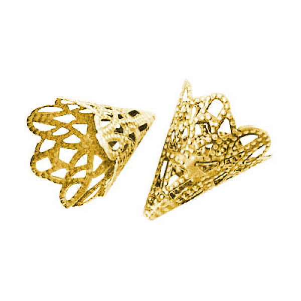 PandaHall Iron Bead Cones, Nickel Free, Golden, about 17mm in diameter, 20mm high, hole: 1mm Iron
PandaHall Iron Bead Cones, Nickel Free, Golden, about 17mm in diameter, 20mm high, hole: 1mm Iron