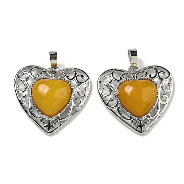 PandaHall Natural Topaz Jade Peach Love Heart Pendants, Rack Plating Brass Hollow Heart Charms, Cadmium Free & Lead Free, 29.5x30.5x7.5mm...
PandaHall Natural Topaz Jade Peach Love Heart Pendants, Rack Plating Brass Hollow Heart Charms, Cadmium Free & Lead Free, 29.5x30.5x7.5mm...