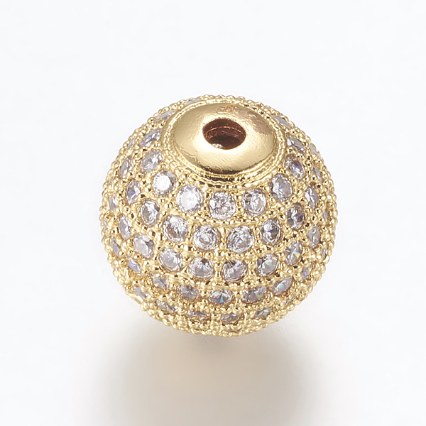 PandaHall Brass Micro Pave Cubic Zirconia Beads, Round, Golden, Clear, 12mm, Hole: 2.5mm Brass+Cubic Zirconia Round Clear
PandaHall Brass Micro Pave Cubic Zirconia Beads, Round, Golden, Clear, 12mm, Hole: 2.5mm Brass+Cubic Zirconia Round Clear