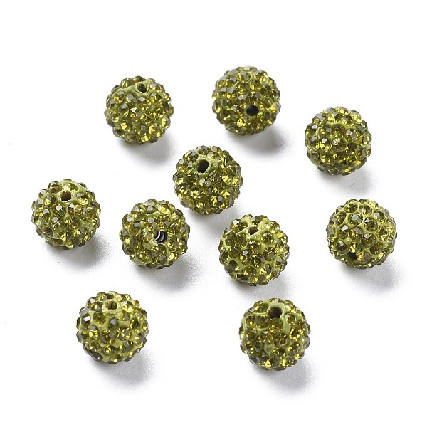 PandaHall Pave Disco Ball Beads, Polymer Clay Rhinestone Beads, Round, Olivine, PP13(1.9~2mm), 6 Rows Rhinestone, 10mm, Hole: 1.5mm Polymer..., Green
PandaHall Pave Disco Ball Beads, Polymer Clay Rhinestone Beads, Round, Olivine, PP13(1.9~2mm), 6 Rows Rhinestone, 10mm, Hole: 1.5mm Polymer..., Green