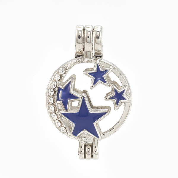 PandaHall Alloy Locket Pendants, Diffuser Locket, with Rhinestone and Enamel, Hollow, Flat Round with Star, Crystal, Blue, Platinum...
PandaHall Alloy Locket Pendants, Diffuser Locket, with Rhinestone and Enamel, Hollow, Flat Round with Star, Crystal, Blue, Platinum...