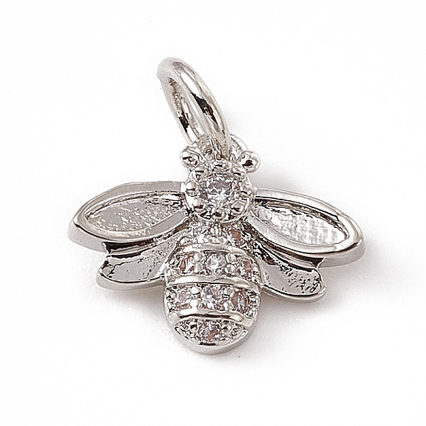 PandaHall Brass Micro Pave Cubic Zirconia Charms, with Jump Ring, Bees Charm, Platinum, 10x12x2.5mm, Hole: 3mm Brass+Cubic Zirconia Bees..., Clear
PandaHall Brass Micro Pave Cubic Zirconia Charms, with Jump Ring, Bees Charm, Platinum, 10x12x2.5mm, Hole: 3mm Brass+Cubic Zirconia Bees..., Clear