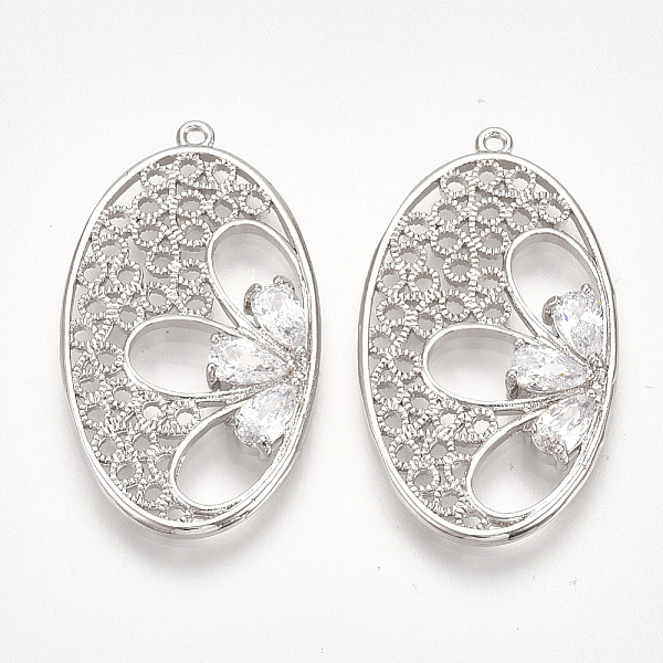 PandaHall Brass Filigree Pendants, with Cubic Zirconia, Oval, Clear, Nickel Free, Real Platinum Plated, 30x17x3mm, Hole: 1.2mm Brass+Cubic...
PandaHall Brass Filigree Pendants, with Cubic Zirconia, Oval, Clear, Nickel Free, Real Platinum Plated, 30x17x3mm, Hole: 1.2mm Brass+Cubic...
