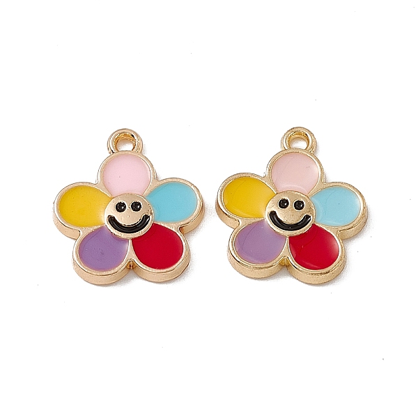 PandaHall Alloy Enamel Pendants, Golden, Flower with Smiling Face Charm, Colorful, 15.5x14x2mm, Hole: 1.4mm Alloy+Enamel Flower
PandaHall Alloy Enamel Pendants, Golden, Flower with Smiling Face Charm, Colorful, 15.5x14x2mm, Hole: 1.4mm Alloy+Enamel Flower