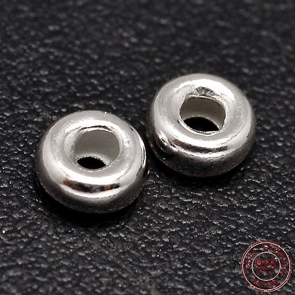 PandaHall Rondelle 925 Sterling Silver Spacer Beads, Silver, 4.5x2mm, Hole: 1.5mm, about 219pcs/20g Sterling Silver Rondelle
PandaHall Rondelle 925 Sterling Silver Spacer Beads, Silver, 4.5x2mm, Hole: 1.5mm, about 219pcs/20g Sterling Silver Rondelle