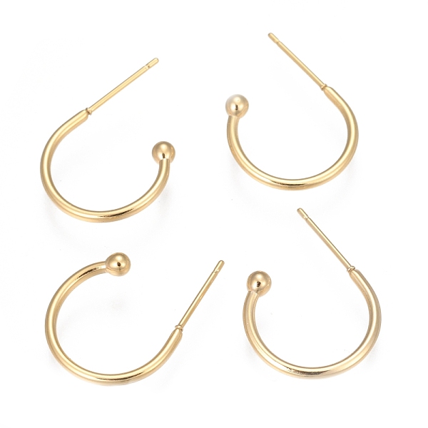 PandaHall 304 Stainless Steel Earring Hooks, Real 18k Gold Plated, 17x22x1.5mm, Pin: 1mm 304 Stainless Steel Ring
PandaHall 304 Stainless Steel Earring Hooks, Real 18k Gold Plated, 17x22x1.5mm, Pin: 1mm 304 Stainless Steel Ring