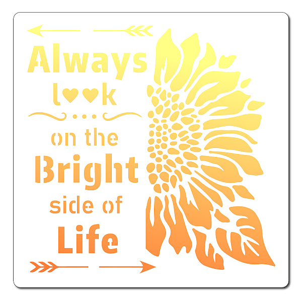 PandaHall GORGECRAFT 12"X12" Sunflower Stencil Always look on the Bright side of Life Templates Reusable Plastic Drawing Painting Stencils..., White
PandaHall GORGECRAFT 12"X12" Sunflower Stencil Always look on the Bright side of Life Templates Reusable Plastic Drawing Painting Stencils..., White