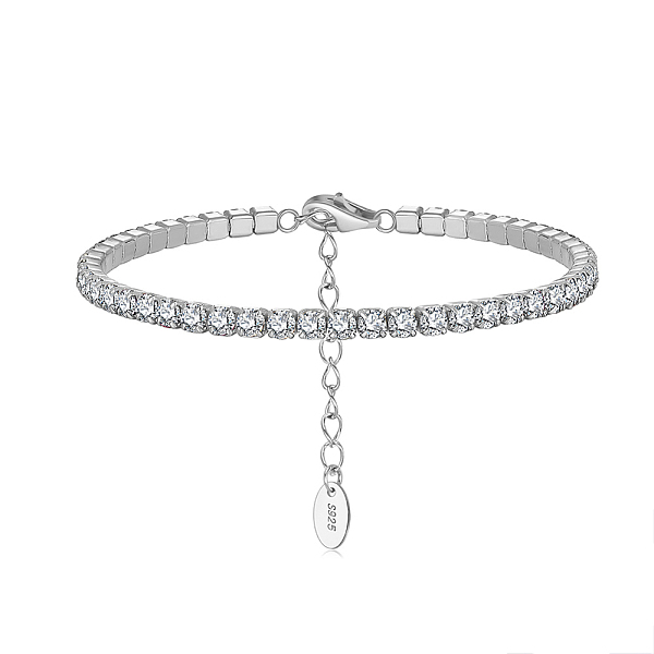 PandaHall Rhodium Plated Real Platinum Plated 925 Sterling Silver Link Chain Bracelet, Cubic Zirconia Tennis Bracelets, with S925 Stamp..., Clear
PandaHall Rhodium Plated Real Platinum Plated 925 Sterling Silver Link Chain Bracelet, Cubic Zirconia Tennis Bracelets, with S925 Stamp..., Clear