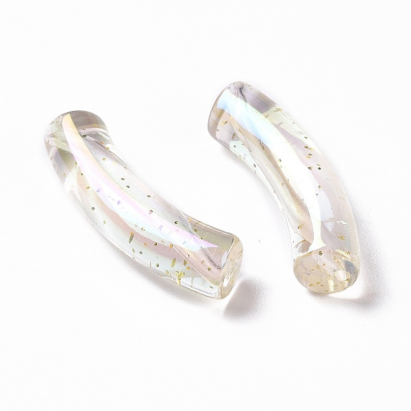 PandaHall UV Plating Iridescent Transparent Acrylic Beads, with Glitter Powder, Curved Tube, Clear, 32~33x10x8mm, Hole: 1.6mm Acrylic Tube...
PandaHall UV Plating Iridescent Transparent Acrylic Beads, with Glitter Powder, Curved Tube, Clear, 32~33x10x8mm, Hole: 1.6mm Acrylic Tube...