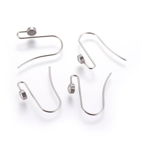 PandaHall 304 Stainless Steel Earring Hooks, with Rhinestone, Crystal, Stainless Steel Color, 21x17x4mm, Pin: 0.7mm 304 Stainless Steel..., Clear
PandaHall 304 Stainless Steel Earring Hooks, with Rhinestone, Crystal, Stainless Steel Color, 21x17x4mm, Pin: 0.7mm 304 Stainless Steel..., Clear