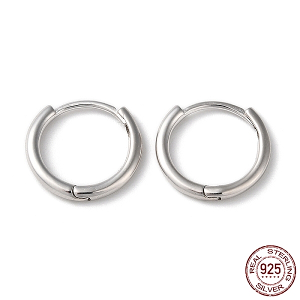 PandaHall Rhodium Plated 925 Sterling Silver Huggie Hoop Earrings, with S925 Stamp, Platinum, 14.5x15.5x2mm Sterling Silver
PandaHall Rhodium Plated 925 Sterling Silver Huggie Hoop Earrings, with S925 Stamp, Platinum, 14.5x15.5x2mm Sterling Silver