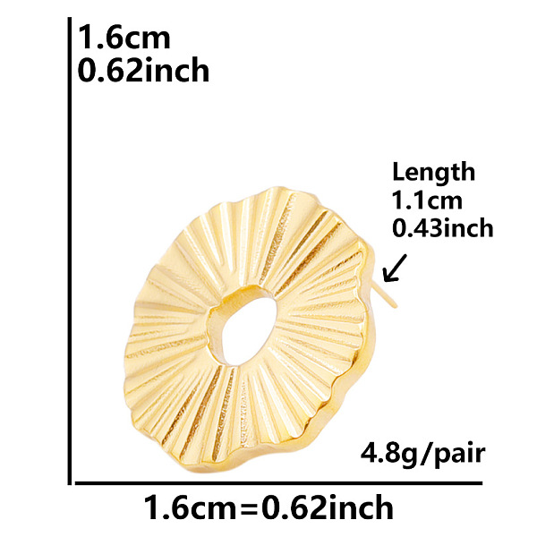 PandaHall Flat Round Stainless Steel Stud Earrings for Women, Golden Stainless Steel Flat Round
PandaHall Flat Round Stainless Steel Stud Earrings for Women, Golden Stainless Steel Flat Round