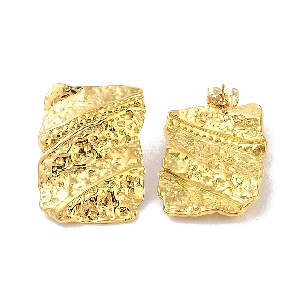 PandaHall Hammered 304 Stainless Steel Stud Earring, Rectangle, Real 18K Gold Plated, 29.5x21.5mm 304 Stainless Steel Rectangle
PandaHall Hammered 304 Stainless Steel Stud Earring, Rectangle, Real 18K Gold Plated, 29.5x21.5mm 304 Stainless Steel Rectangle