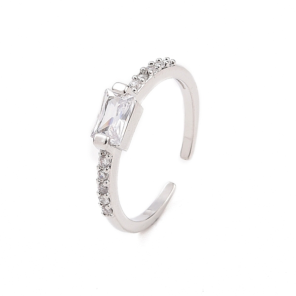 PandaHall Clear Cubic Zirconia Rectangle Open Cuff Ring, Brass Jewelry for Women, Platinum, Inner Diameter: 17mm Brass+Cubic Zirconia Clear
PandaHall Clear Cubic Zirconia Rectangle Open Cuff Ring, Brass Jewelry for Women, Platinum, Inner Diameter: 17mm Brass+Cubic Zirconia Clear