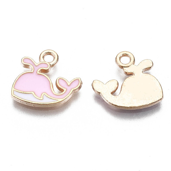 PandaHall Alloy Enamel Charms, Cadmium Free & Lead Free, Whale Shaped, Light Gold, Pink, 12.5x13x1.5mm, Hole: 1mm Alloy+Enamel Fish Pink
PandaHall Alloy Enamel Charms, Cadmium Free & Lead Free, Whale Shaped, Light Gold, Pink, 12.5x13x1.5mm, Hole: 1mm Alloy+Enamel Fish Pink