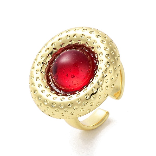 PandaHall Resin Flat Round Open Cuff Ring, Real 18K Gold Plated Brass Jewelry for Women, Red, 25x24mm, Adjustable Brass Flat Round Red
PandaHall Resin Flat Round Open Cuff Ring, Real 18K Gold Plated Brass Jewelry for Women, Red, 25x24mm, Adjustable Brass Flat Round Red