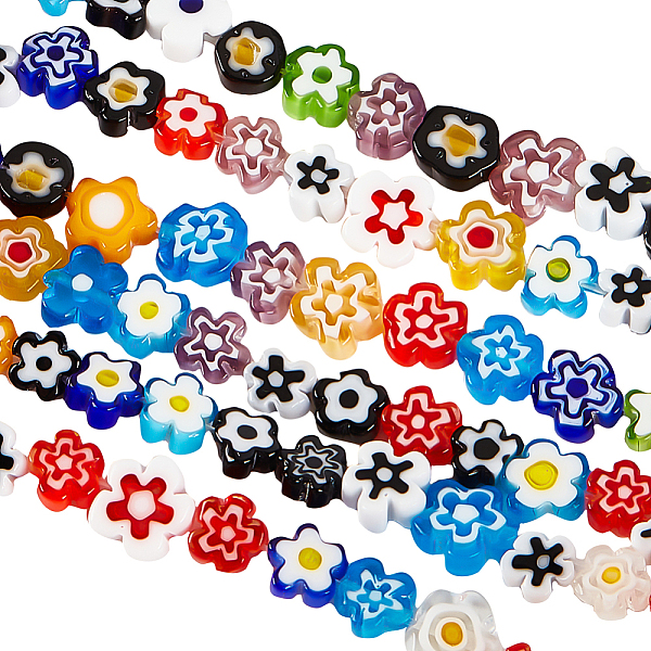 PandaHall Olycraft Handmade Millefiori Glass Bead Strands, Flower, Mixed Color, 6.4x3.2mm, Hole: 1mm, about 56pcs/strand, 15.75''(40cm), 2..., Multicolor
PandaHall Olycraft Handmade Millefiori Glass Bead Strands, Flower, Mixed Color, 6.4x3.2mm, Hole: 1mm, about 56pcs/strand, 15.75''(40cm), 2..., Multicolor
