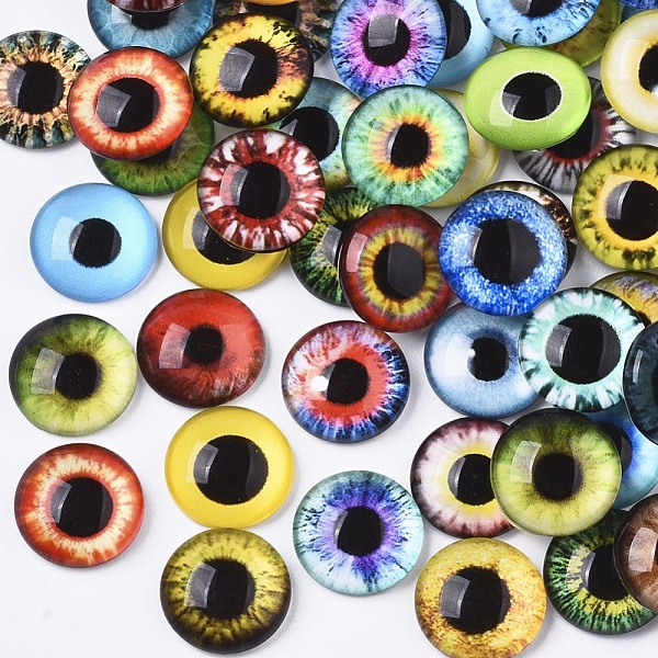PandaHall Flat Back Glass Cabochons, Dome/Half Round with Dragon Eye Pattern, Mixed Color, 6x3.5mm, 2pcs/color, 50 colors, 100pcs/bag Glass..., Multicolor
PandaHall Flat Back Glass Cabochons, Dome/Half Round with Dragon Eye Pattern, Mixed Color, 6x3.5mm, 2pcs/color, 50 colors, 100pcs/bag Glass..., Multicolor