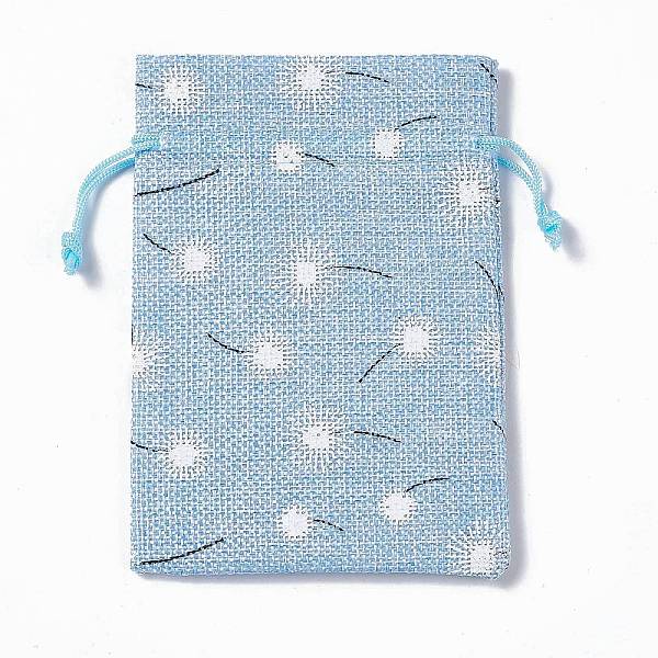 PandaHall Burlap Packing Pouches Drawstring Bags, Rectangle, Sky Blue, Flower, 13.5~14x10x0.35cm Burlap Flower
PandaHall Burlap Packing Pouches Drawstring Bags, Rectangle, Sky Blue, Flower, 13.5~14x10x0.35cm Burlap Flower