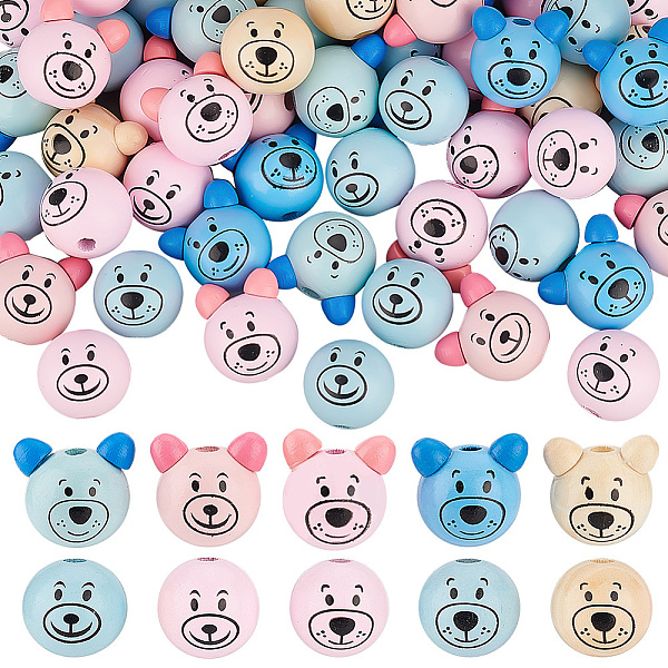 PandaHall PH 80pcs 2 Styles Bear Head Wooden Beads, 25/26/27mm Large Hole Wooden Beads Round Spacer Beads Natural Wood Beads Smooth Loose..., Multicolor
PandaHall PH 80pcs 2 Styles Bear Head Wooden Beads, 25/26/27mm Large Hole Wooden Beads Round Spacer Beads Natural Wood Beads Smooth Loose..., Multicolor