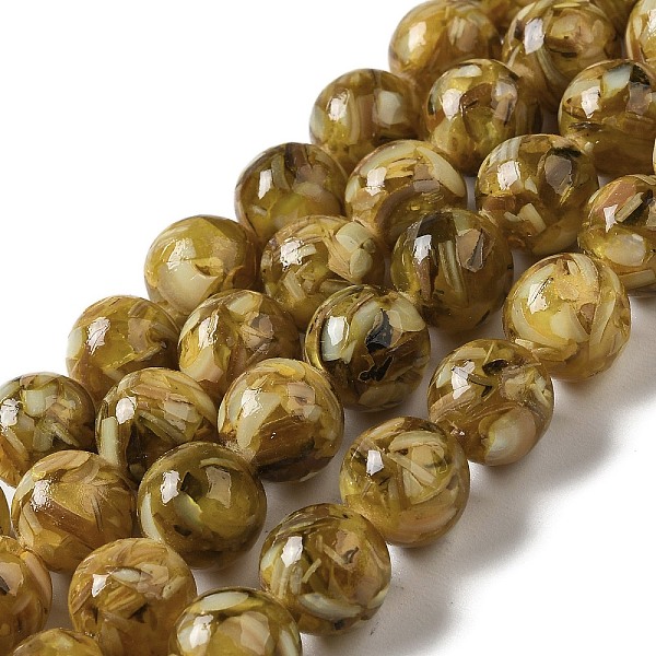 PandaHall Freshwater Shell Beads Strands, with Resin, Round, Dyed, Goldenrod, 10~10.5mm, Hole: 1.2mm, about 37~38pcs/strand, 15.16~15.55..., Gold
PandaHall Freshwater Shell Beads Strands, with Resin, Round, Dyed, Goldenrod, 10~10.5mm, Hole: 1.2mm, about 37~38pcs/strand, 15.16~15.55..., Gold