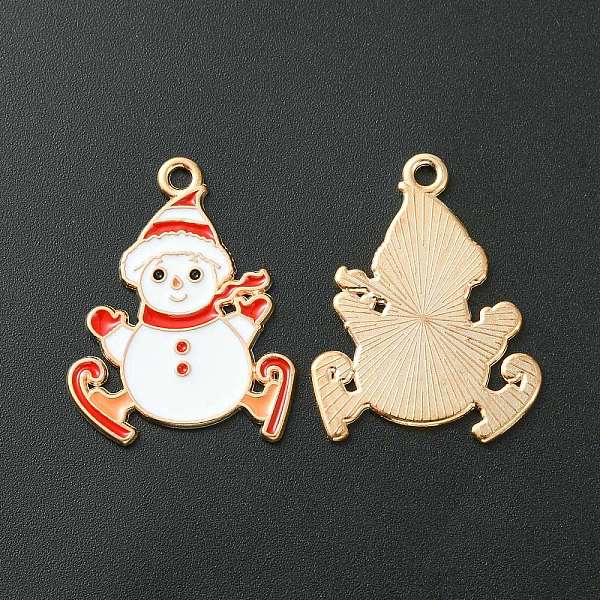 PandaHall Christmas Alloy Enamel Pendants, Golden, Snowman Charm, Light Salmon, 27x21x1mm, Hole: 1.8mm Alloy+Enamel Snowman
PandaHall Christmas Alloy Enamel Pendants, Golden, Snowman Charm, Light Salmon, 27x21x1mm, Hole: 1.8mm Alloy+Enamel Snowman