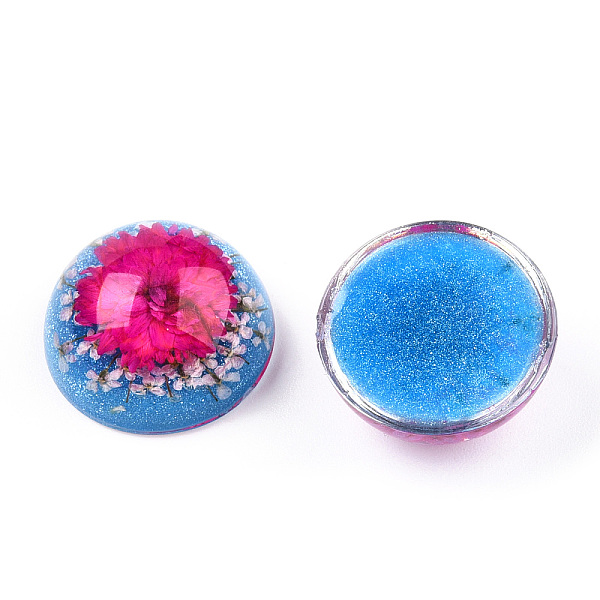 PandaHall Resin Cabochons, Dome, Half Round, with Dried Flower inside, Cerise, 17.5~18x8.5~9.5mm Resin Half Round Red
PandaHall Resin Cabochons, Dome, Half Round, with Dried Flower inside, Cerise, 17.5~18x8.5~9.5mm Resin Half Round Red