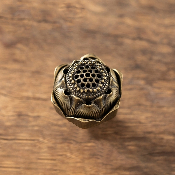 PandaHall Alloy Incense Burners, Lotus Incense Holders, Home Office Teahouse Zen Buddhist Supplies, Antique Bronze, 40x40x32mm Alloy Flower
PandaHall Alloy Incense Burners, Lotus Incense Holders, Home Office Teahouse Zen Buddhist Supplies, Antique Bronze, 40x40x32mm Alloy Flower
