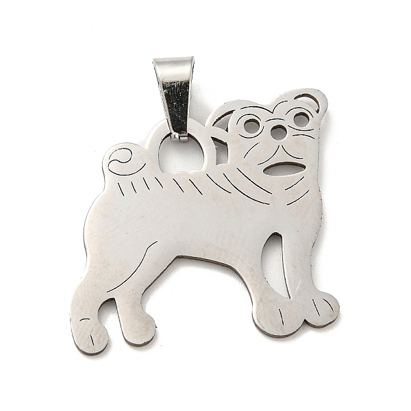 PandaHall 304 Stainless Steel Pendants, Laser Cut, Dog Charm, Stainless Steel Color, 24.5x25x1mm, Hole: 5.5X3mm 304 Stainless Steel Dog
PandaHall 304 Stainless Steel Pendants, Laser Cut, Dog Charm, Stainless Steel Color, 24.5x25x1mm, Hole: 5.5X3mm 304 Stainless Steel Dog