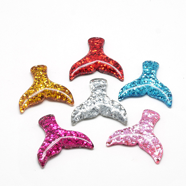 PandaHall Resin Cabochons, with Glitter Powder, Whale Tail Shape, Mixed Color, 34x36x7mm Resin Fish Multicolor
PandaHall Resin Cabochons, with Glitter Powder, Whale Tail Shape, Mixed Color, 34x36x7mm Resin Fish Multicolor