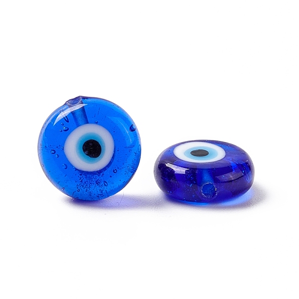 PandaHall Handmade Evil Eye Lampwork Beads, Half Drilled, Flat Round, Blue, 12~12.5x5mm, Hole: 1.2mm Lampwork Flat Round Blue
PandaHall Handmade Evil Eye Lampwork Beads, Half Drilled, Flat Round, Blue, 12~12.5x5mm, Hole: 1.2mm Lampwork Flat Round Blue