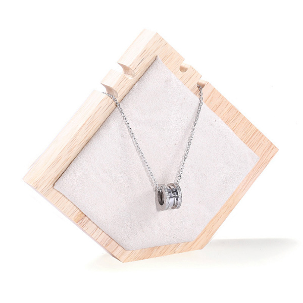 PandaHall Pointed Pentagon Wood Covered with Velvet Two Necklaces Display Stands, Jewelry Display Holder for Necklace Storage, Snow..., White
PandaHall Pointed Pentagon Wood Covered with Velvet Two Necklaces Display Stands, Jewelry Display Holder for Necklace Storage, Snow..., White