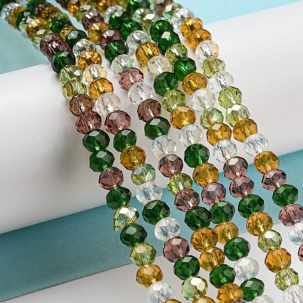 PandaHall Glass Beads Strands, Faceted, Rondelle, Olive Drab, 4x3mm, Hole: 0.4mm, about 123~127pcs/strand, 15.75~16.5 inch(40~42cm) Glass...
PandaHall Glass Beads Strands, Faceted, Rondelle, Olive Drab, 4x3mm, Hole: 0.4mm, about 123~127pcs/strand, 15.75~16.5 inch(40~42cm) Glass...