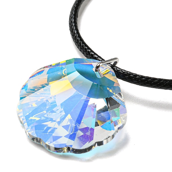 PandaHall Waxed Cord Necklaces, K9 Glass Pendant Necklaces, Shell Shape, Clear AB, 17.52 inch(44.5cm) Glass Shell Shape White
PandaHall Waxed Cord Necklaces, K9 Glass Pendant Necklaces, Shell Shape, Clear AB, 17.52 inch(44.5cm) Glass Shell Shape White