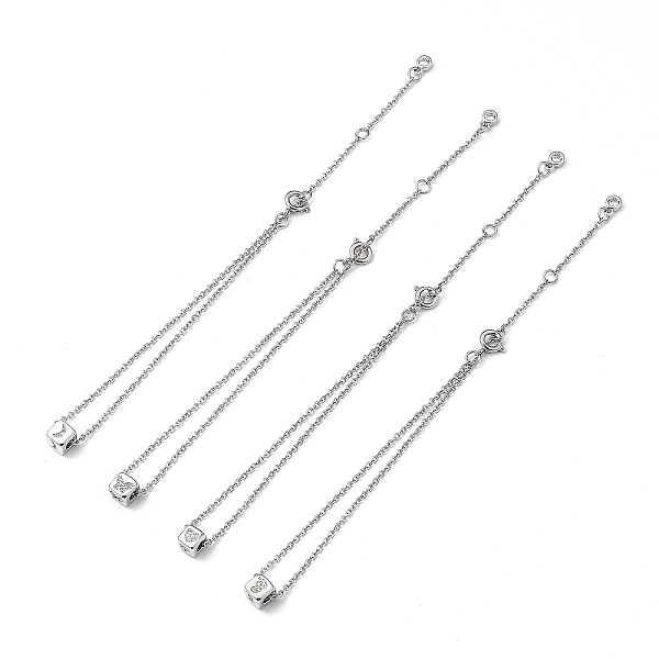 PandaHall Brass Micro Pave Clear Cubic Zirconia Charms Bracelets, with Brass Spring Ring Clasps, 304 Stainless Steel Cable Chains and...
PandaHall Brass Micro Pave Clear Cubic Zirconia Charms Bracelets, with Brass Spring Ring Clasps, 304 Stainless Steel Cable Chains and...