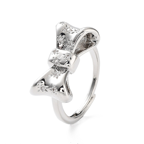 PandaHall Bowknot Rack Plating Brass Micro Pave Clear Cubic Zirconia Adjustable Rings for Women, Long-Lasting Plated, Lead Free & Cadmium...
PandaHall Bowknot Rack Plating Brass Micro Pave Clear Cubic Zirconia Adjustable Rings for Women, Long-Lasting Plated, Lead Free & Cadmium...