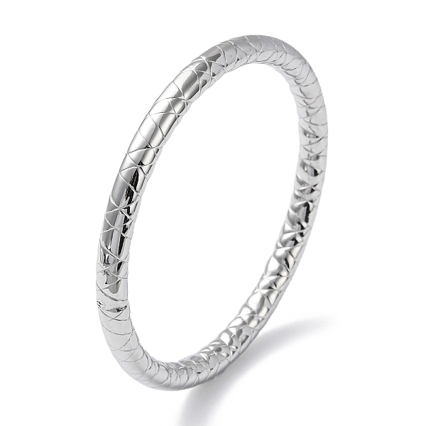 PandaHall 304 Stainless Steel Grooved Bangles, Rhombus Pattern, Stainless Steel Color, Inner Diameter: 2-3/8 inch(6.05cm) 304 Stainless...
PandaHall 304 Stainless Steel Grooved Bangles, Rhombus Pattern, Stainless Steel Color, Inner Diameter: 2-3/8 inch(6.05cm) 304 Stainless...