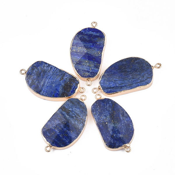 PandaHall Electroplate Natural Lapis Lazuli Links Connectors, with Golden Iron Findings, Nuggets, 42~46x23.5x7~9mm, Hole: 1.8mm Lapis Lazuli...
PandaHall Electroplate Natural Lapis Lazuli Links Connectors, with Golden Iron Findings, Nuggets, 42~46x23.5x7~9mm, Hole: 1.8mm Lapis Lazuli...