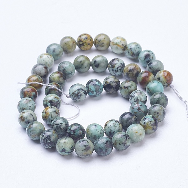 PandaHall Dyed & Natural African Turquoise(Jasper) Beads Strands, Round, 8mm, Hole: 1mm, about 47pcs/strand, 15.5 inch African Turquoise...
PandaHall Dyed & Natural African Turquoise(Jasper) Beads Strands, Round, 8mm, Hole: 1mm, about 47pcs/strand, 15.5 inch African Turquoise...